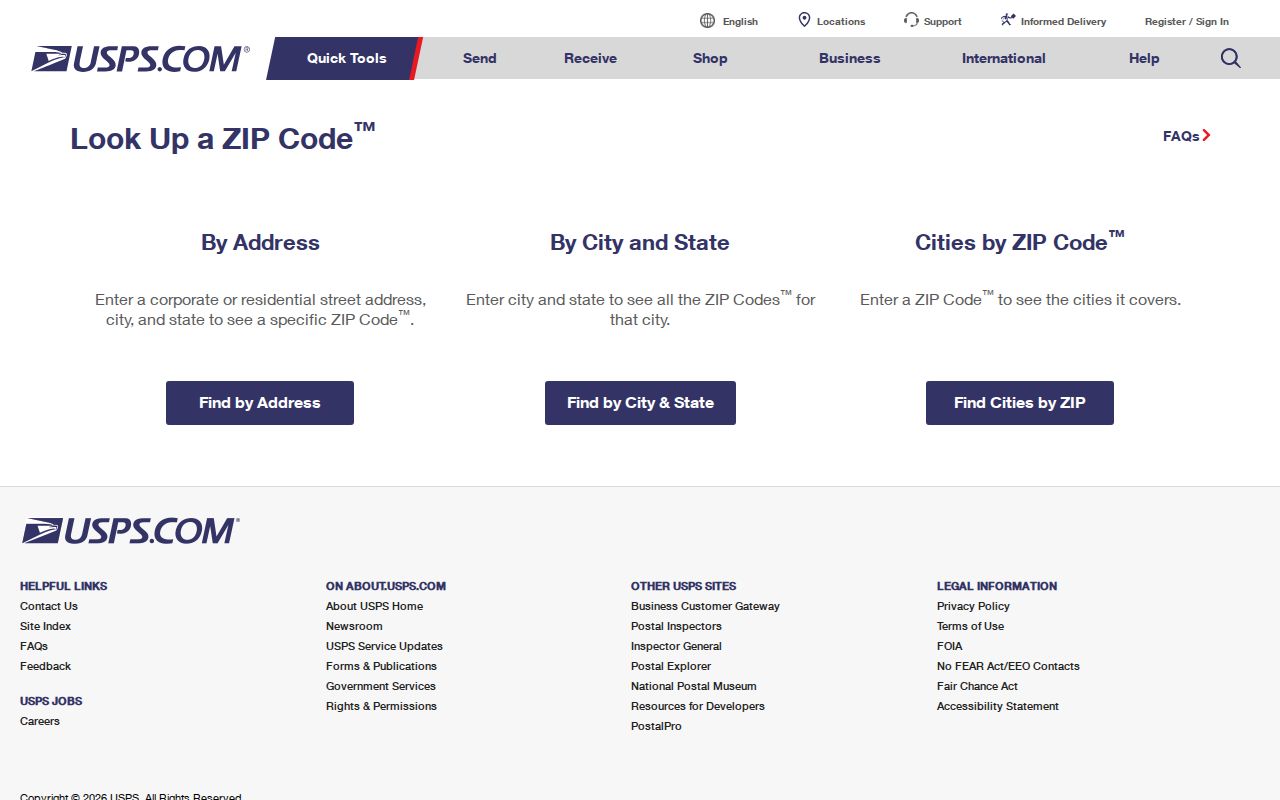 Huntsville ZIP code directory USPS lookup form